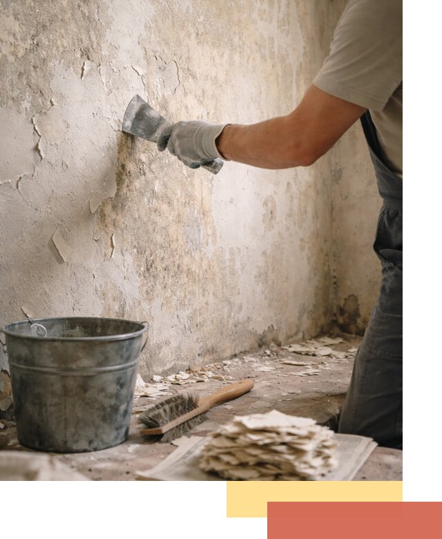 Удаление старой краски со стен в отрадном качественно и быстро