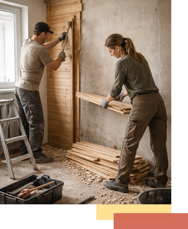 Демонтаж вагонки со стен в отрадном — профессиональный демонтаж