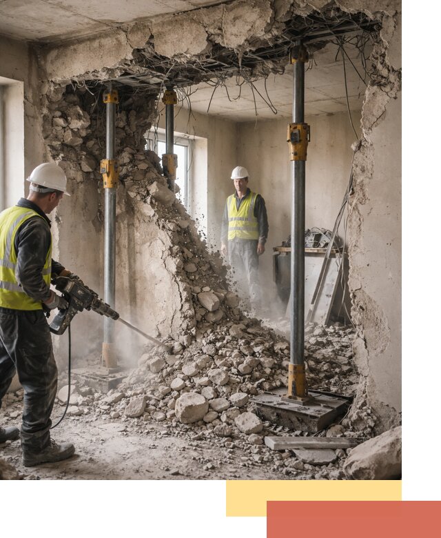 Снос несущих стен в отрадном с гарантией безопасности и качества