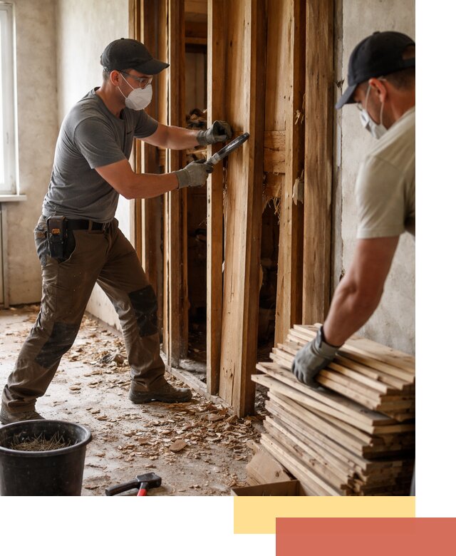 Демонтаж деревянных перегородок в отрадном быстро и аккуратно