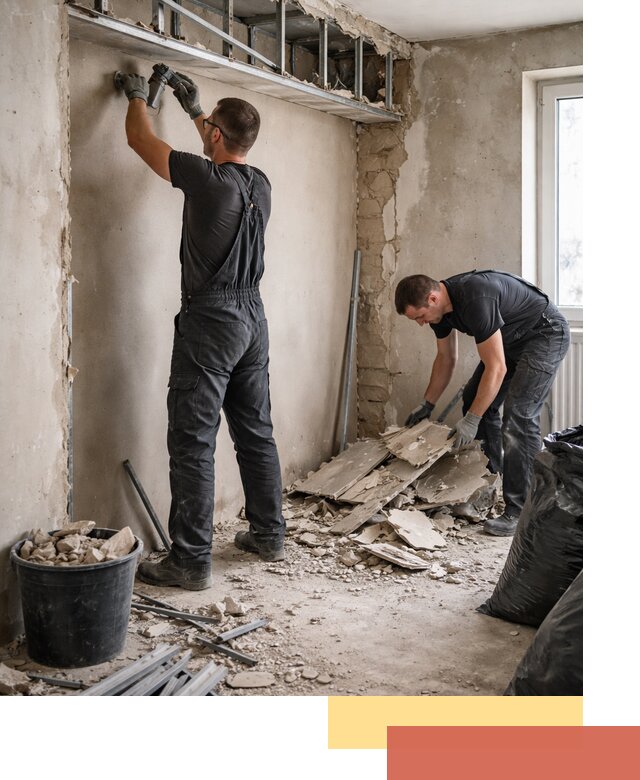 Демонтаж короба из гипсокартона в отрадном быстро и аккуратно