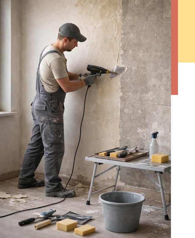 Очистка стен от клея в отрадном от 2011 руб. — снятие и удаление клея со стен | ОТДЕЛОЧНИК-Трд