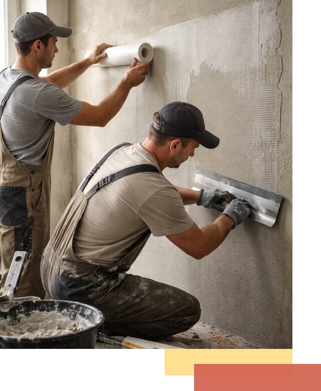 Армирование стен стеклосеткой в отрадном для прочной отделки