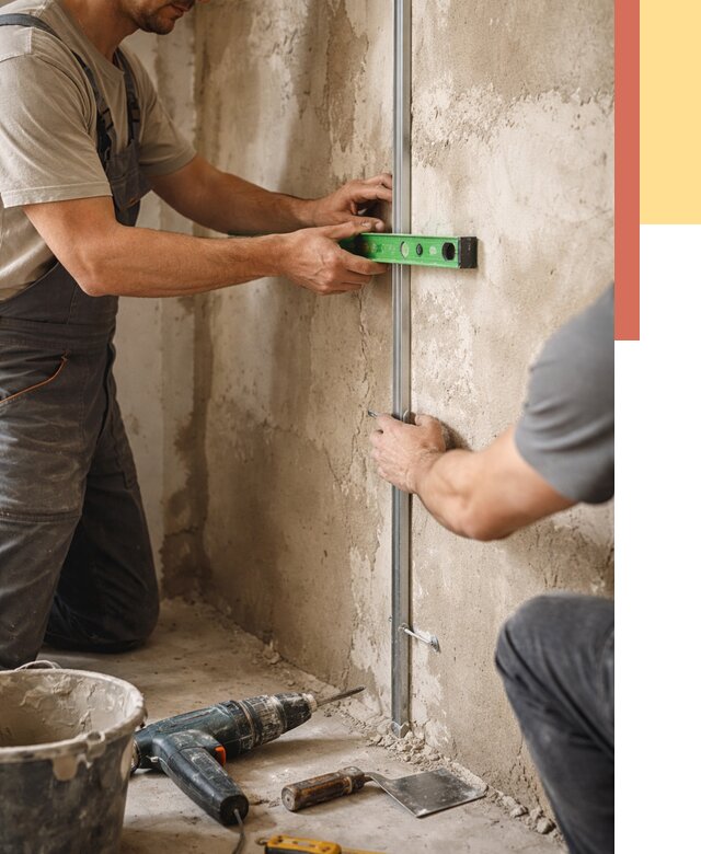 Установка штукатурных маяков в отрадном от 7609 руб. — быстро и недорого | ОТДЕЛОЧНИК-Трд