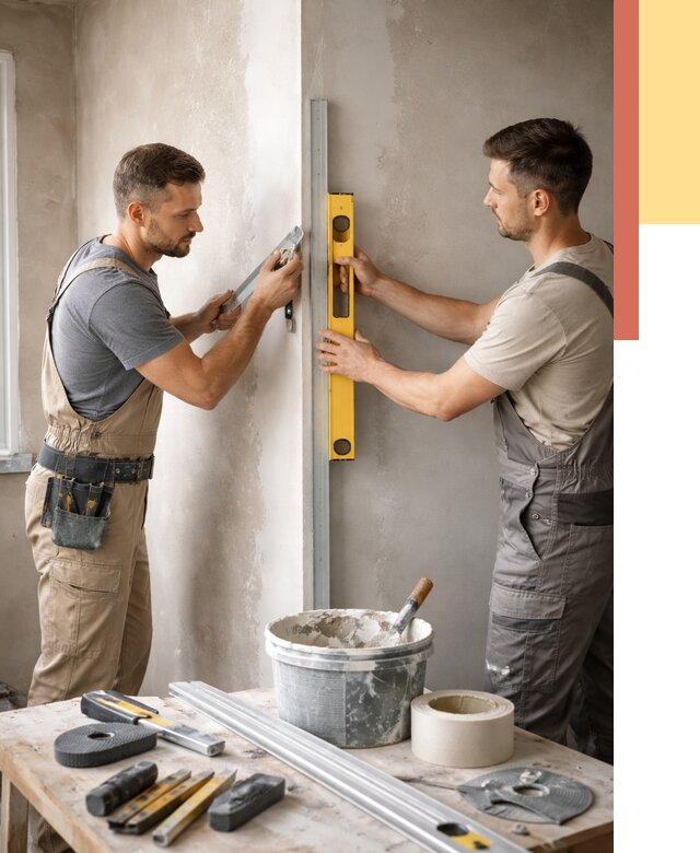 Выведение углов стен в отрадном от 2011 руб. быстро и недорого | ОТДЕЛОЧНИК-Трд