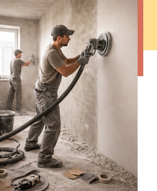 Шлифовка стен в отрадном от 1304 руб/м2 — быстро и недорого | ОТДЕЛОЧНИК-Трд