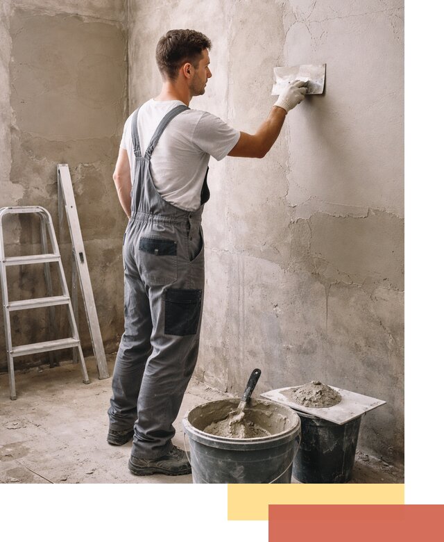 Штукатурка стен в ванной под ключ в отрадном