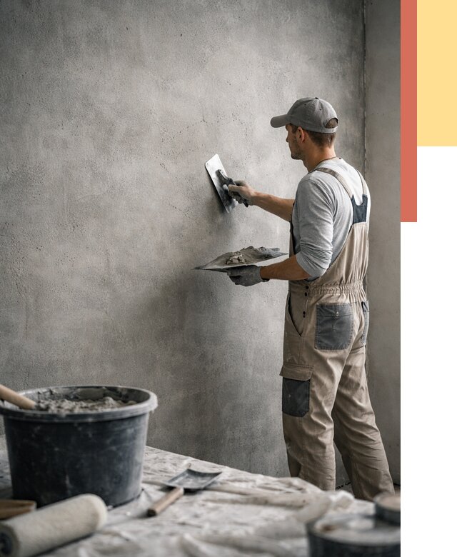 Декоративная штукатурка под бетон в отрадном от 2718 руб./м² — нанесение под ключ | ОТДЕЛОЧНИК-Трд