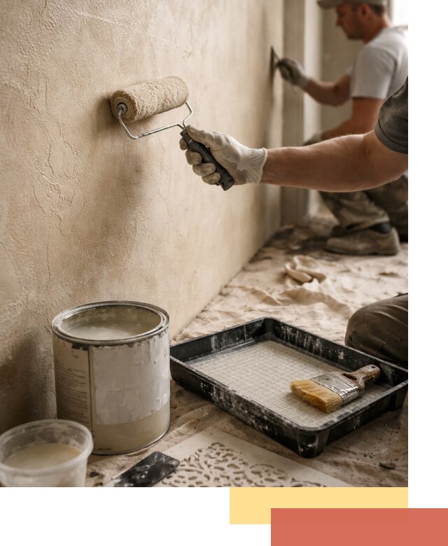 Лессирующая краска для декоративной отделки в отрадном