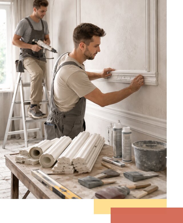 Монтаж лепнины на стены в отрадном профессионально и качественно