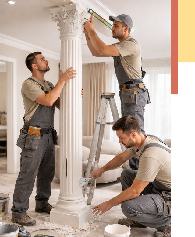 Установка декоративных колонн в отрадном от 13044 руб. под ключ | ОТДЕЛОЧНИК-Трд