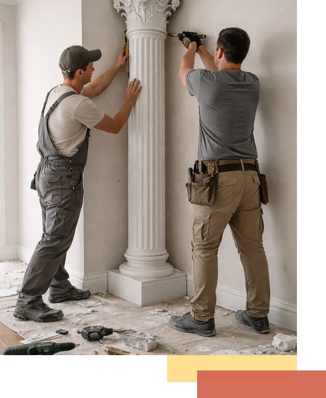 Установка декоративных колонн в отрадном под ключ