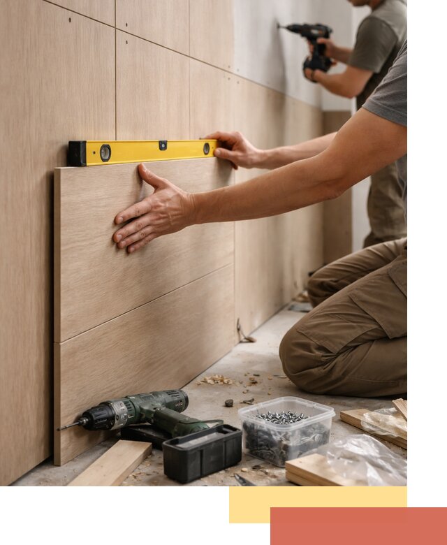 Профессиональный монтаж МДФ панелей на стены в отрадном