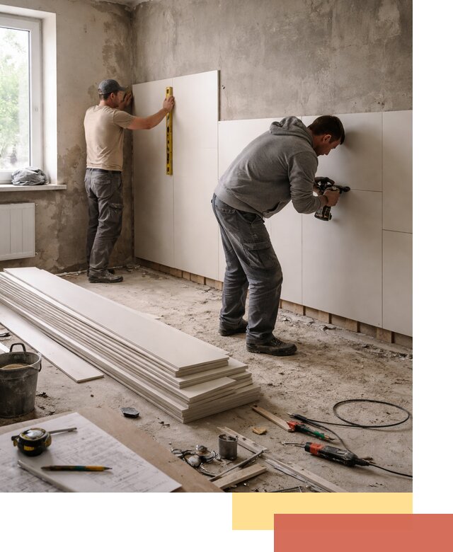 Монтаж ПВХ панелей на стены в отрадном качественно и быстро