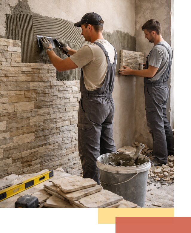 Монтаж искусственного камня в отрадном — облицовка стен и фасадов