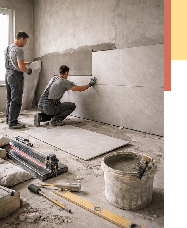 Облицовка стен керамогранитом в отрадном от 4565 руб./м² — услуги под ключ | ОТДЕЛОЧНИК-Трд