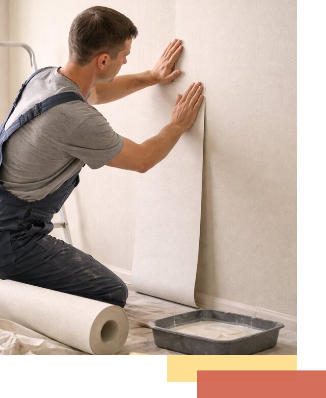 Поклейка флизелиновых обоев в отрадном качественно и быстро