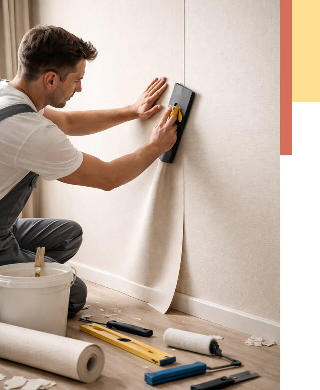 Поклейка виниловых обоев в отрадном от 4892 руб. | Быстро и недорого — ОТДЕЛОЧНИК-Трд