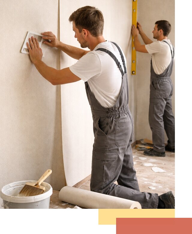 Поклейка бумажных обоев в отрадном качественно и недорого