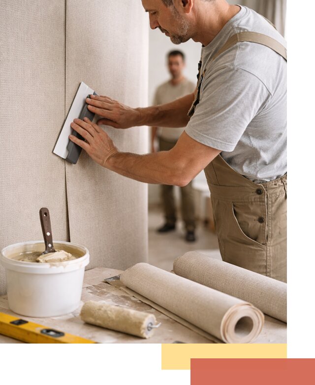 Поклейка текстильных обоев в отрадном профессионально и аккуратно