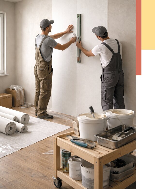 Поклейка стеклообоев в отрадном от 7066 руб. за м2 — быстро и недорого | ОТДЕЛОЧНИК-Трд