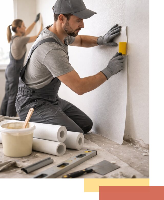 Поклейка стеклообоев профессионально в отрадном