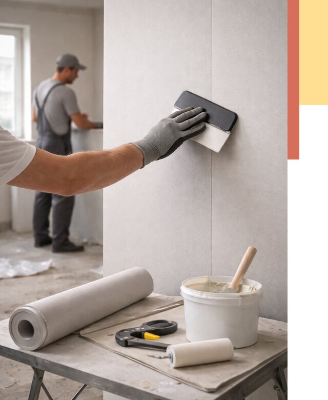 Поклейка обоев под покраску в отрадном от 3805 руб. за м2 | ОТДЕЛОЧНИК-Трд