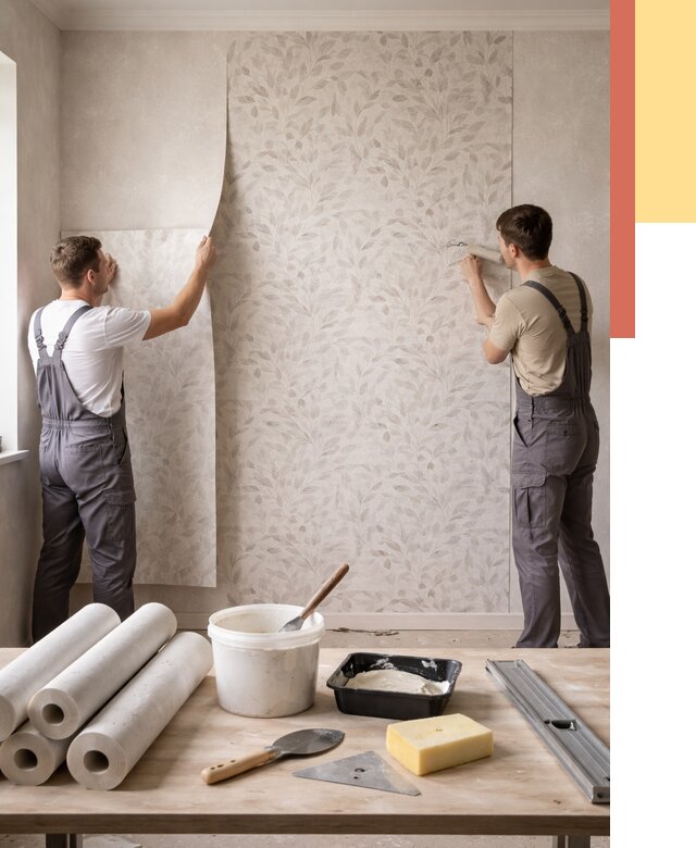 Поклейка обоев с подбором рисунка в отрадном от 3805 руб. | ОТДЕЛОЧНИК-Трд - быстро и недорого