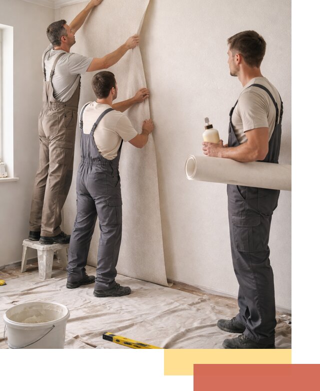 Оклейка стен обоями в отрадном — качественно и профессионально