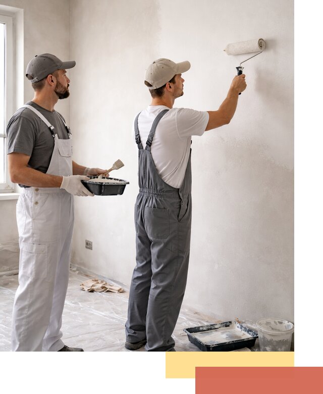 Покраска стен водоэмульсионной краской в отрадном