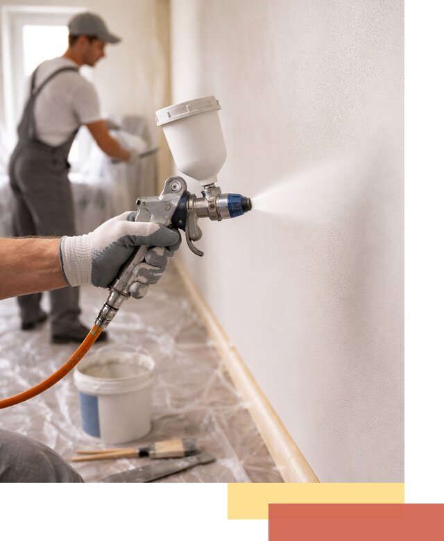 Покраска стен краскопультом в отрадном быстро и качественно