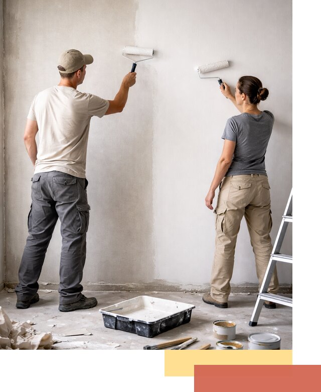 Окраска стен по стеклохолсту в отрадном качественно и долговечно