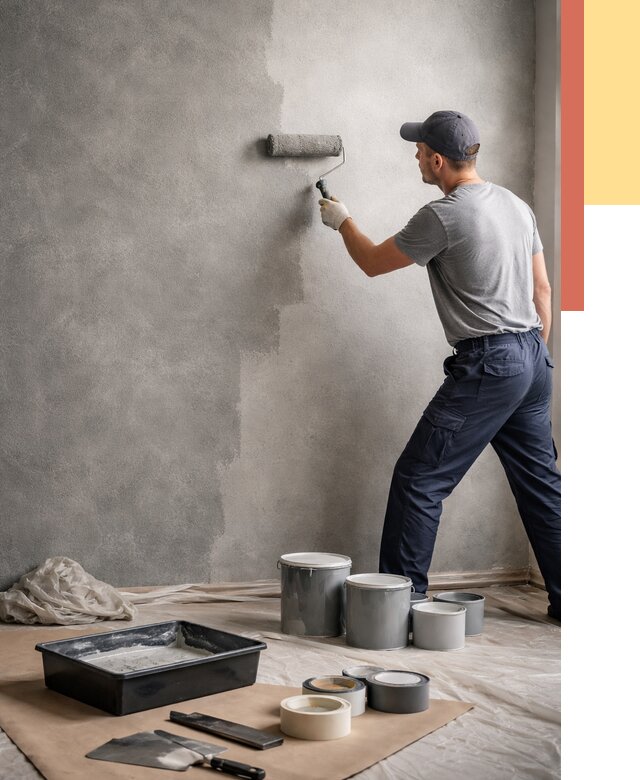 Покраска стен под бетон в отрадном от 707 руб. за м2 — быстро и недорого | ОТДЕЛОЧНИК-Трд