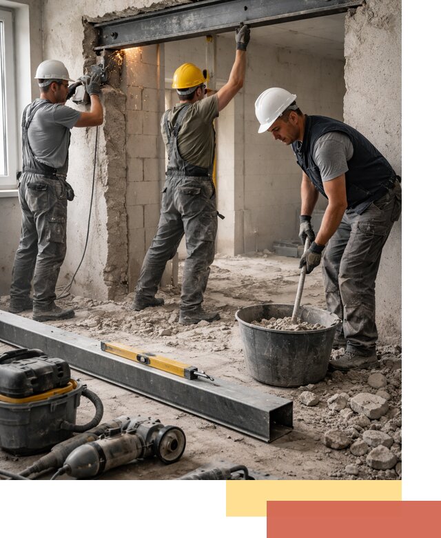 Создание проемов в стенах и несущих конструкциях в отрадном