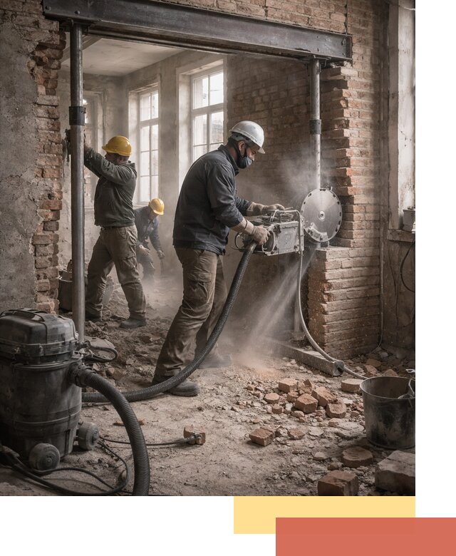 Прорезка проема в стене под дверной или оконный проем в отрадном