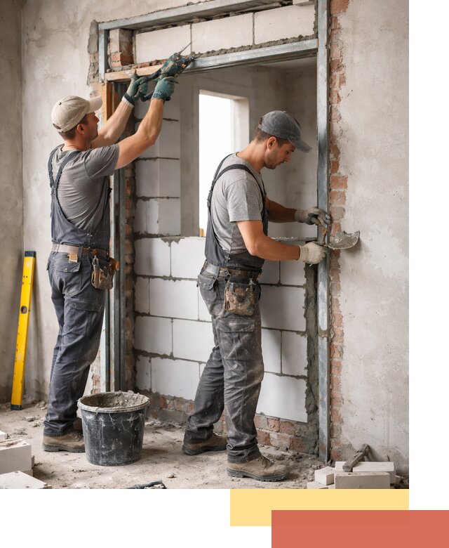 Закладка дверного проема под ключ в отрадном: демонтаж, монтаж, отделка