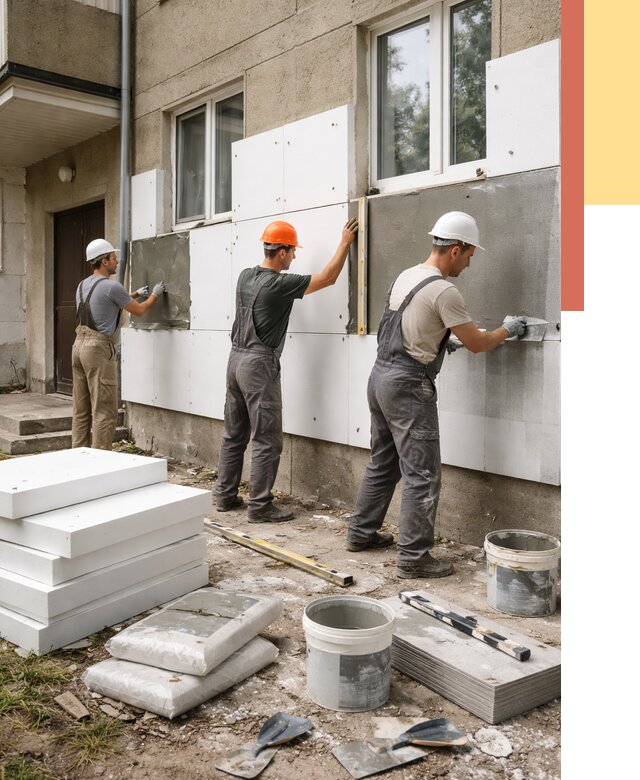 Утепление стен пенопластом в отрадном от 1902 руб. — недорого и под ключ | ОТДЕЛОЧНИК-Трд