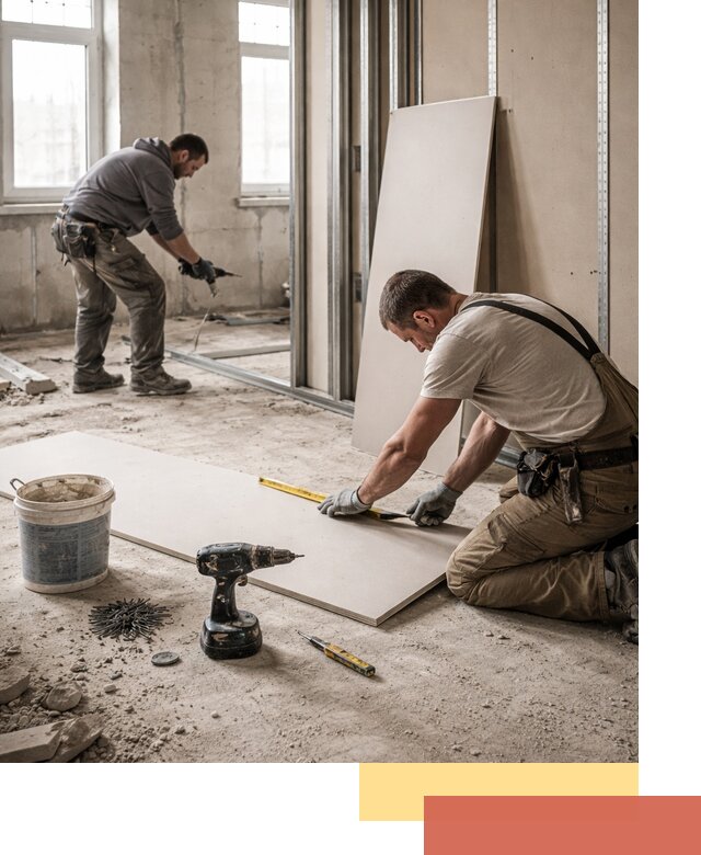 Кладка перегородок из ПГП под ключ в отрадном