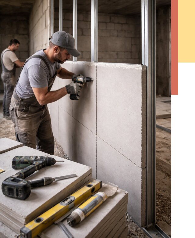 Кладка влагостойких перегородок ПГП в отрадном от 1304 руб. под ключ | ОТДЕЛОЧНИК-Трд