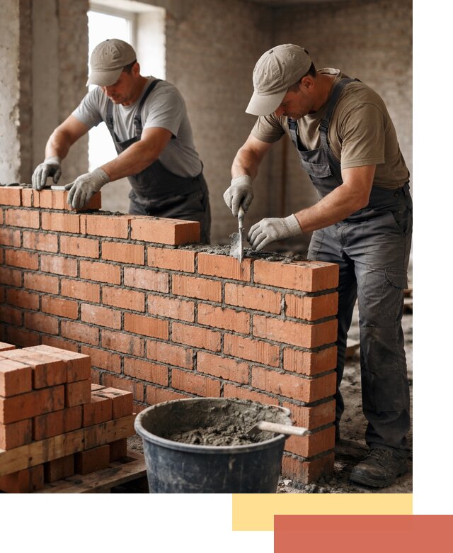 Кладка кирпичных перегородок под ключ в отрадном