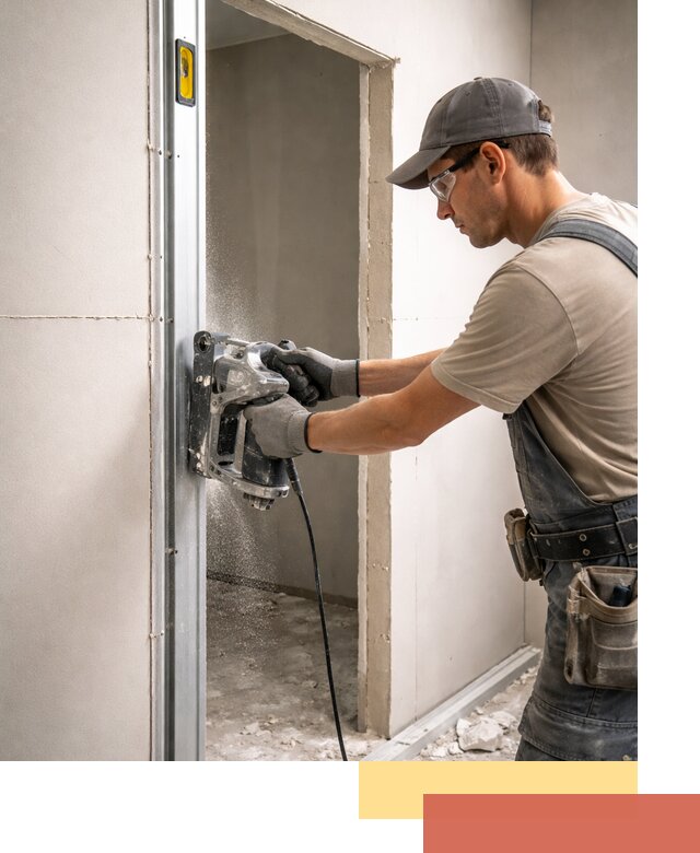 Устройство дверного проема в перегородке в отрадном