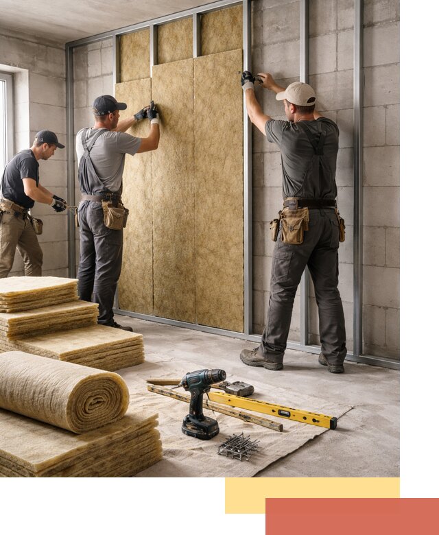 Шумоизоляция перегородок из блоков в отрадном — монтаж и защита шумоизоляцией