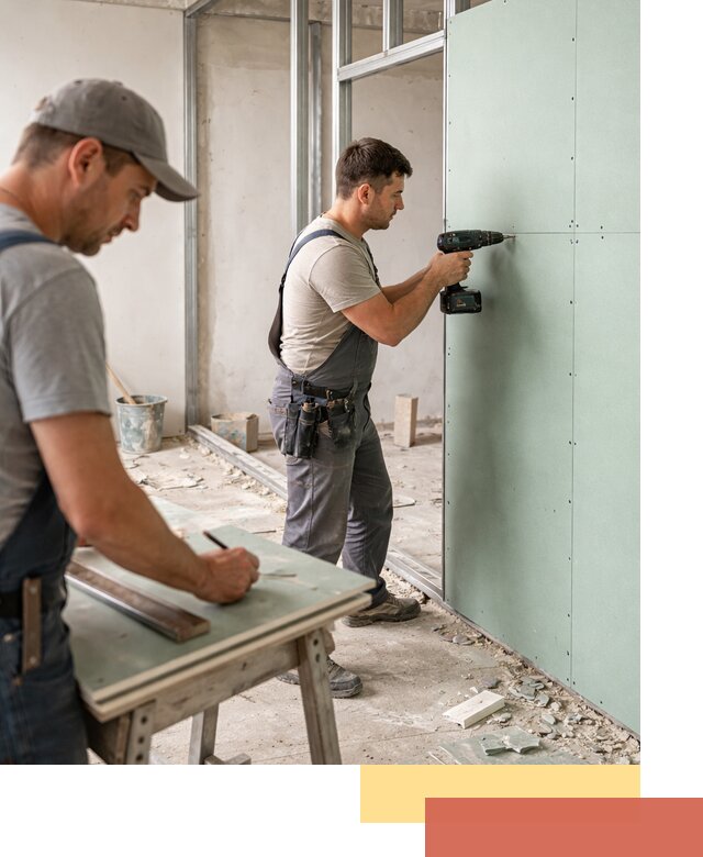 Перегородки из влагостойкого гипсокартона под ключ в отрадном