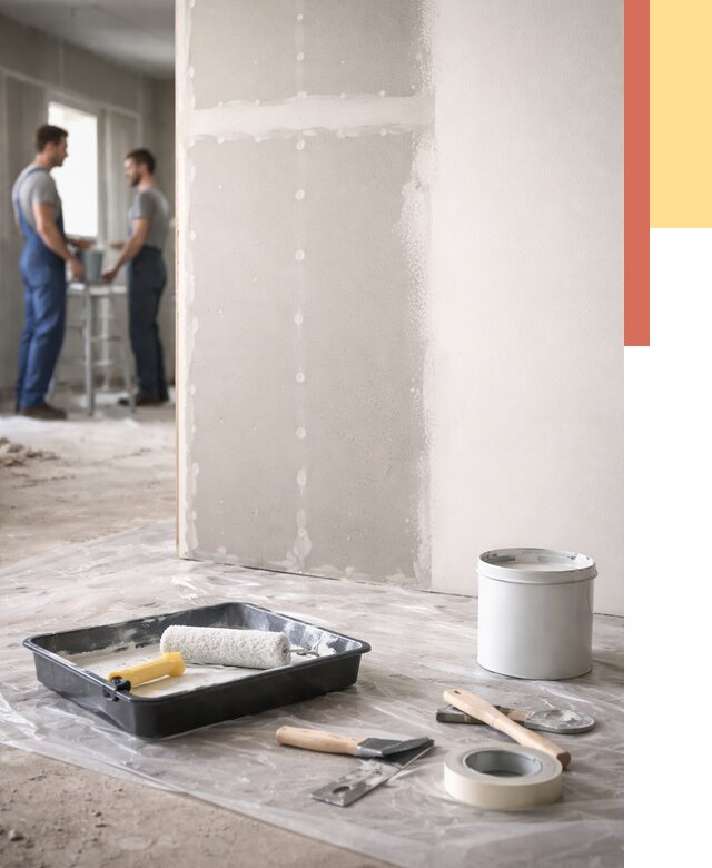 Покраска перегородок из гипсокартона в отрадном от 4892 руб. под ключ | ОТДЕЛОЧНИК-Трд