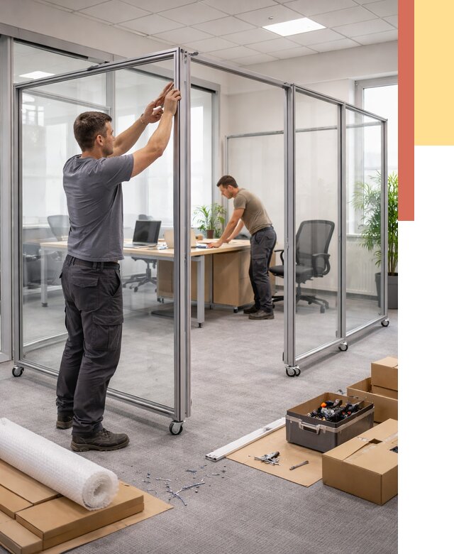 Мобильные офисные перегородки в отрадном от 13588 руб. — установка под ключ | ОТДЕЛОЧНИК-Трд