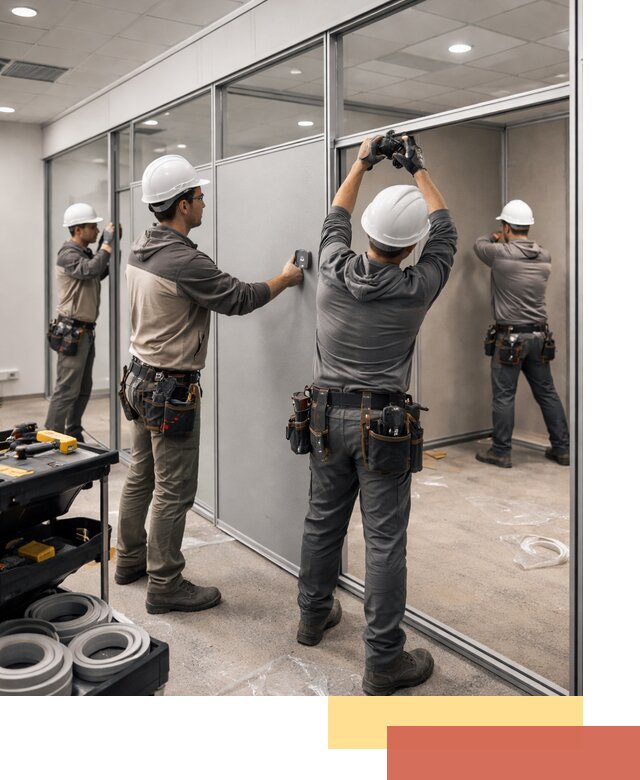 Мобильные офисные перегородки под ключ в отрадном