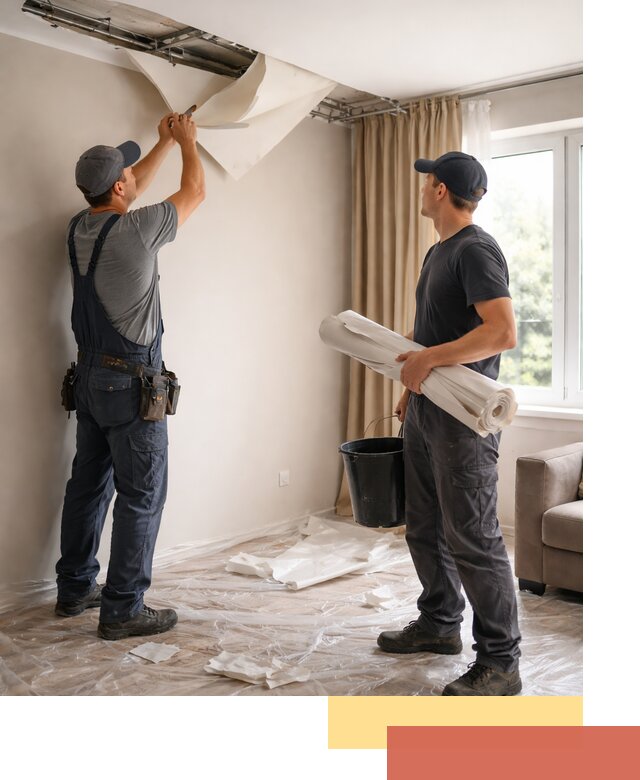 Демонтаж натяжного потолка в отрадном быстро и аккуратно