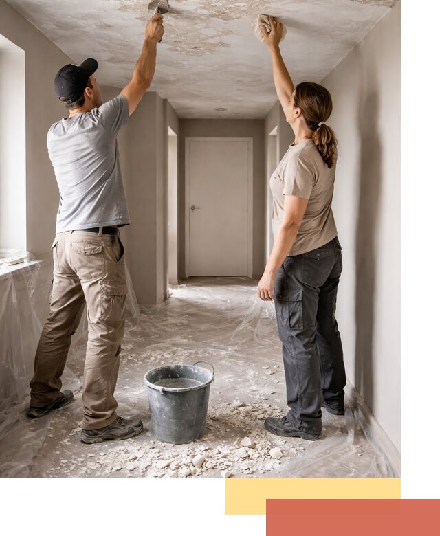 Удаление побелки с потолка в отрадном — быстро и аккуратно