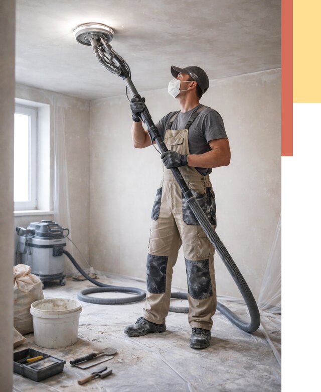 Шлифовка потолка в отрадном от 3805 руб. — услуги шлифования потолка | ОТДЕЛОЧНИК-Трд