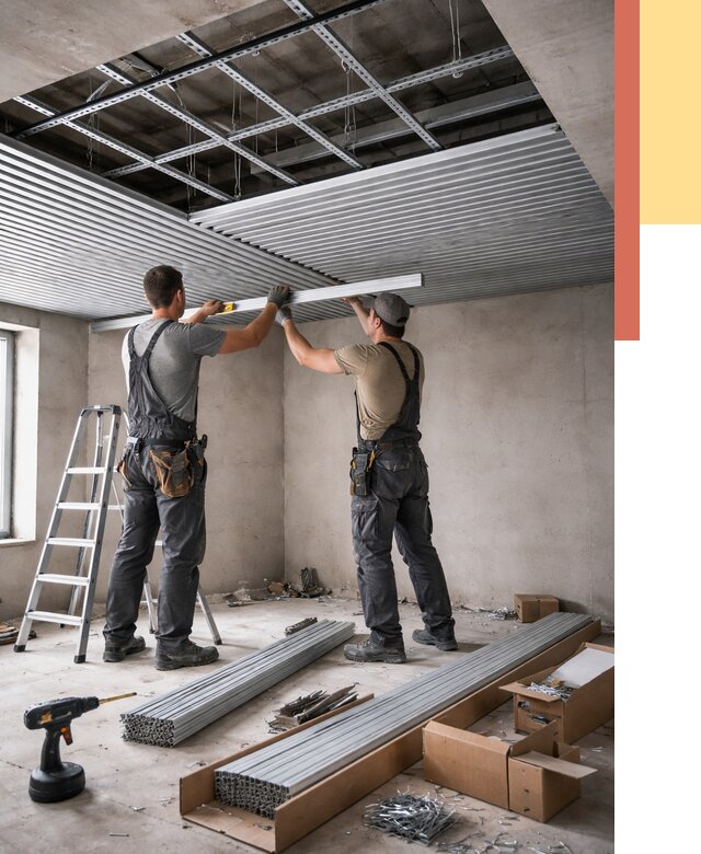 Монтаж реечного потолка в отрадном от 4892 руб. под ключ | ОТДЕЛОЧНИК-Трд